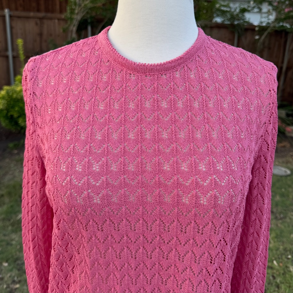 💖 Elegant Vintage Castleberry Cranberry-Pink Knit Skirt Set - Picture 8 of 16